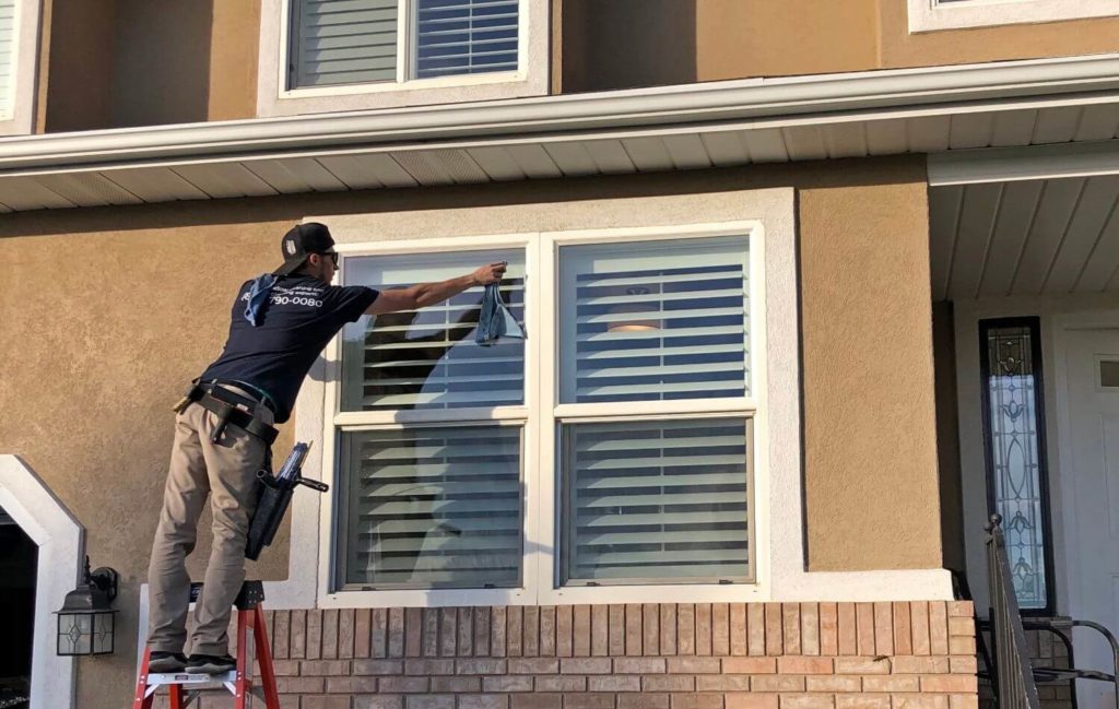 Cleaning Window of a Commercial Building